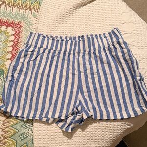 Sonoma Blue & White High-Waist Striped Shorts